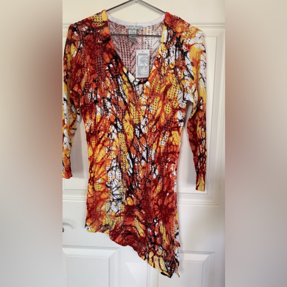 NWT Alberto Makali Open Weave Sweater